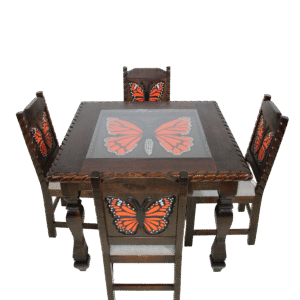 Comedor Mariposas 4 Sillas cuadrado