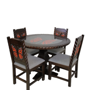 Comedor mariposa 4 sillas redondo